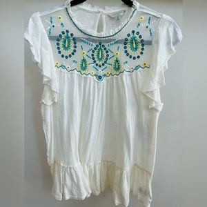 Lucky brand white bohemian top